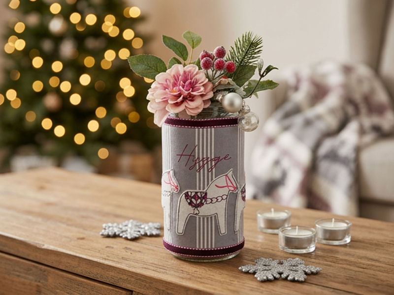 Skandinavische Weihnachten God Jul Set - doodle Stickdatei